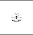 honey bee logo design template concept vector image