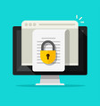 locked access to document file online flat vector image vector image