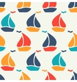 seamless pattern of colorful sailboat shape vector image