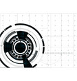 technological abstract white digital hud vector image