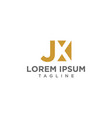 jx negative space logo vector image