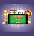 mobile gambling poster banner design vector image
