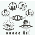 vintage beer brewery emblems labels and design vector image