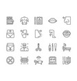 set plastic surgery line icons surgeon vector image