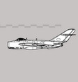 mikoyan mig-17 fresco early jet fighter aircraft vector image vector image