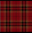 red black and brown tartan plaid scottish pattern vector image vector image