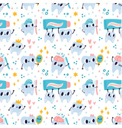 Dental tooth clinic background pattern Royalty Free Vector