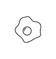 sunny side up line art foods and beverages icon vector image