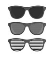 striped perforation sunglasses vector image vector image