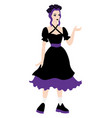 girl in gothic style dark dress vector image vector image