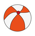 color image cartoon beach ball toy fun vector image