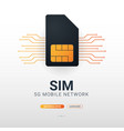 mobile sim card network technology vector image