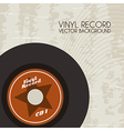 vinyl record over vintage background vector image vector image