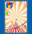 circus poster background with dome tent vector image