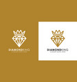 diamond king logo design vector image