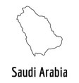 saudi arabia map thin line simple vector image vector image