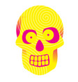 funny yellow scull vector image