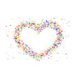 heart confetti isolated white background fall vector image
