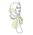 woman with head covering female wearing hijab vector image