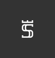 abstract letter s with crown line logo design vector image