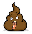 cartoon character - shocked shit smiley vector image