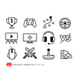 esport competition icons vector image