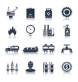 gas icons black vector image