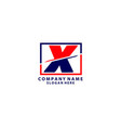 letter x logo graphic elegant and unique sliced vector image vector image