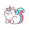 cartoon cute capricorn character fantasy animal vector image