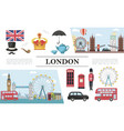 flat london elements composition vector image