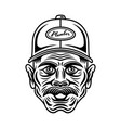 plumber with mustache in cap vector image