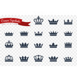 crown symbols king queen crowns monarch imperial vector image vector image
