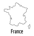 france map thin line simple vector image vector image