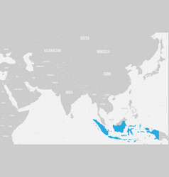 Main islands indonesia map with names Royalty Free Vector
