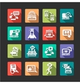 flat online education icons vector image