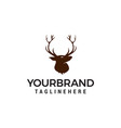head deer logo design concept template vector image vector image