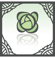 outline head of cabbage icon modern infographic vector image