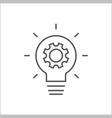 simple light bulb conceptual icon with gear inside vector image