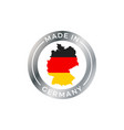 made in germany icon with german flag map badge vector image vector image