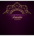 ramadan kareem greeting ornate background vector image vector image