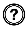 round question mark icon or problem or concern vector image vector image