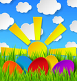 abstract easter eggs vector image