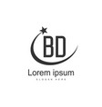 initial bd letter logo template design vector image vector image