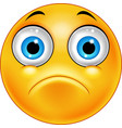 sad emoticon face vector image vector image
