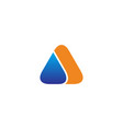 triangle shape colored company logo vector image