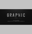 modern alphabet thin line fonts and numbers vector image