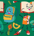 school supplies seamless pattern endless vector image vector image