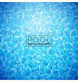 water in tiled pool background design vector image vector image