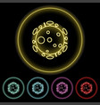 covid19-19 flat icon neon style vector image vector image
