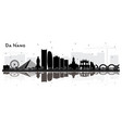 da nang vietnam city skyline silhouette vector image